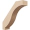 Ekena Millwork 3-inch W x 12-inch D x 12-inch H Baker Rough Cedar Woodgrain TimberThane Knee Brace, Primed BRCUR03X12X12BKRRCPR - alternate 1
